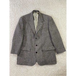 Vintage Orvis Wool Sport Coat Blazer Vtg Herringbone Tweed Sport Jacket USA 42R